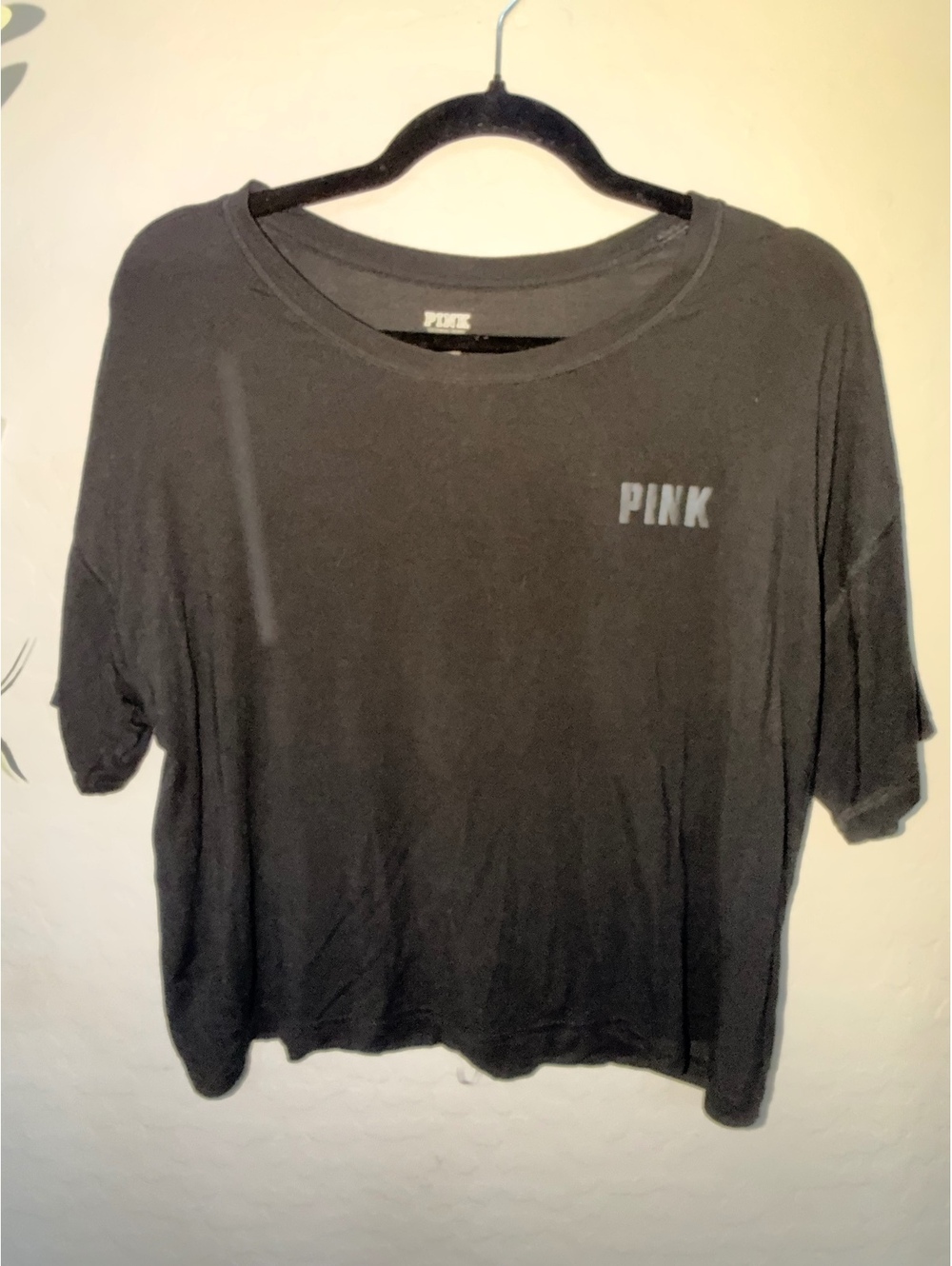 Victoria secret pink cropped t shirt